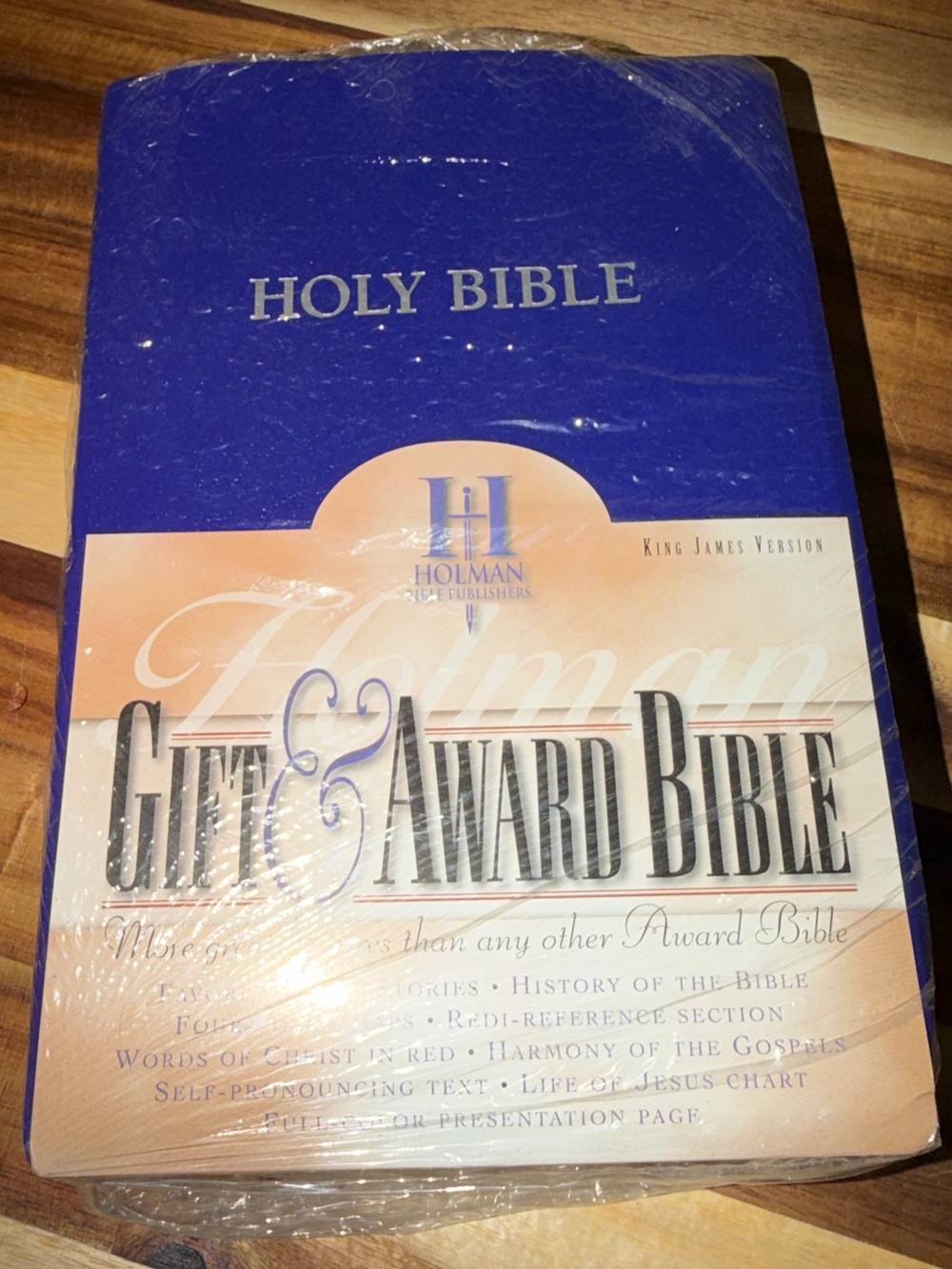 Holman KJV Gift & Award Bible Red Letter Blue Imitation Leather New Sealed